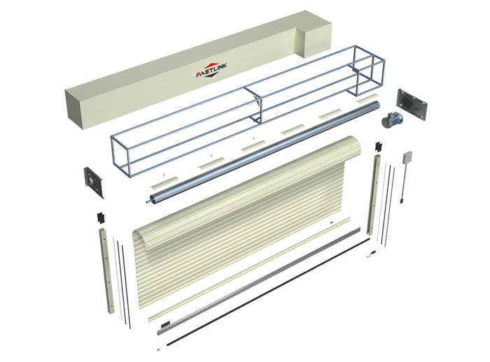 Puerta enrollable de acero resistente al viento Fastlink